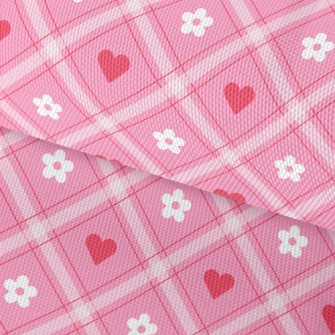 Love Heart And White Flowers Waterproof Oxford