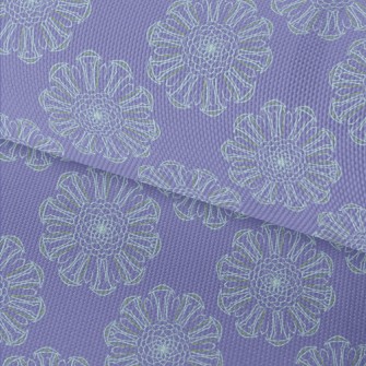 Delicate Lines Flowers Waterproof Oxford