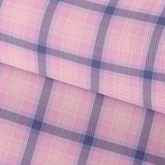 Purple And Pink Plaid Waterproof Oxford