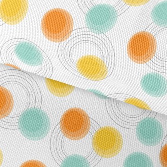 Blue And Orange Dots Waterproof Oxford