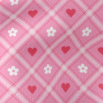 Love Heart And White Flowers Waterproof Canvas
