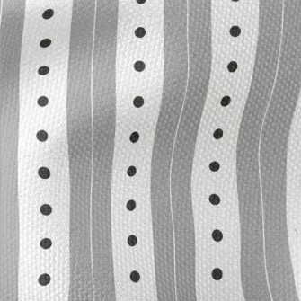 Gray Stripes Dots Waterproof Canvas