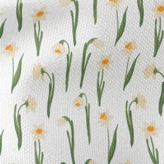 Hand Drawn Daffodils Waterproof Canvas