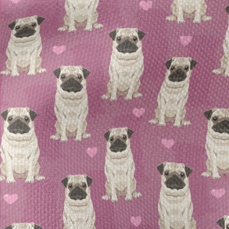 Hand Drawn Pug Waterproof Canvas