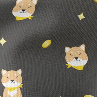 Akita Dog And Coins Waterproof Canvas