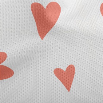 Simple Romantic Love Athletic Mesh Flat Back