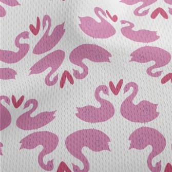 Romantic Cartoon Flamingo Athletic Mesh Flat Back