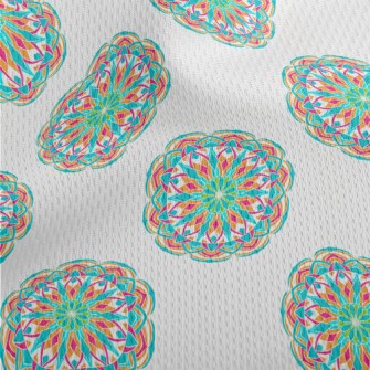 Colorful And Lively Flowers Athletic Mesh Flat Back