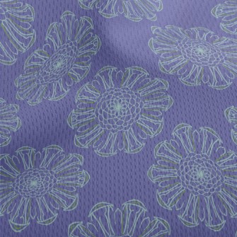Delicate Lines Flowers Athletic Mesh Flat Back