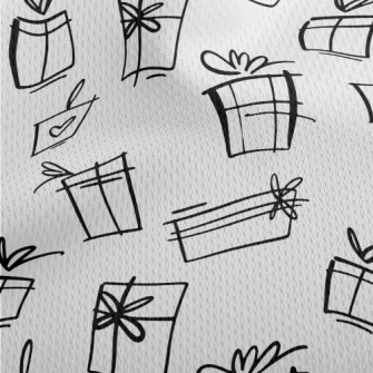 Hand Drawn Black And White Gif Athletic Mesh Flat Back