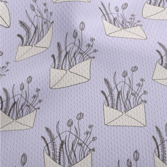 Vintage Floral Letter Athletic Mesh Flat Back