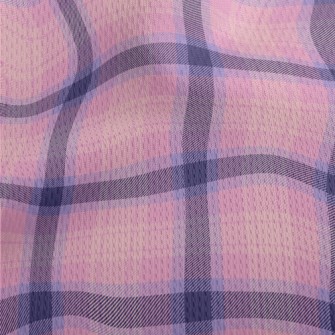Purple And Pink Plaid Athletic Mesh Flat Back