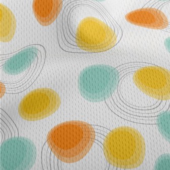 Blue And Orange Dots Athletic Mesh Flat Back