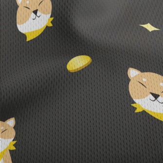 Akita Dog And Coins Athletic Mesh Flat Back