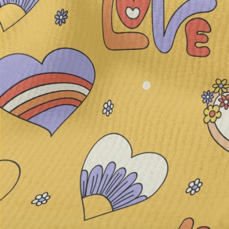 Retro Hippie Love Heart Terry