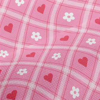 Love Heart And White Flowers Performance Linen