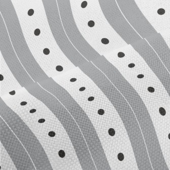 Gray Stripes Dots Performance Linen