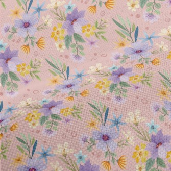 Garden Blooming Flowers Performance Linen