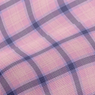 Purple And Pink Plaid Performance Linen