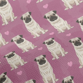 Hand Drawn Pug Performance Linen