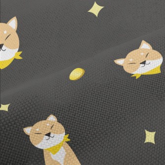 Akita Dog And Coins Performance Linen