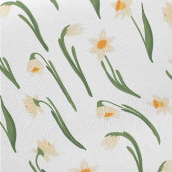 Hand Drawn Daffodils Twill