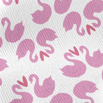 Romantic Cartoon Flamingo Standard Corduroy