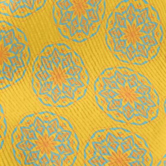 Blue And Yellow Contrast Print Standard Corduroy