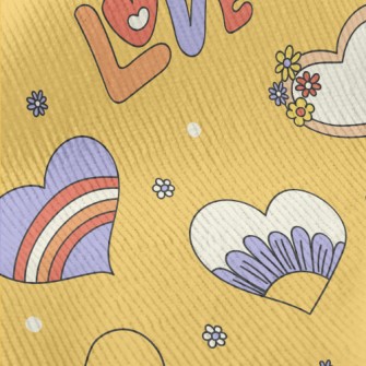 Retro Hippie Love Heart Standard Corduroy