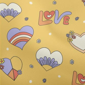 Retro Hippie Love Heart Dobby