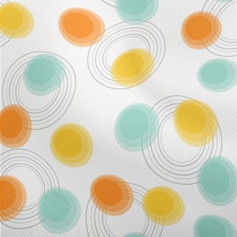 Blue And Orange Dots Dobby