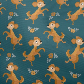 Dancing Puppy With Flowers Dobby