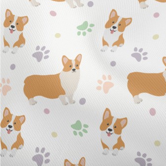Corgi And Colorful Footprints Dobby