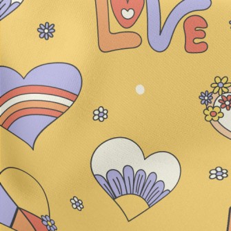 Retro Hippie Love Heart Stretch Ponte
