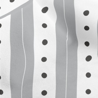 Gray Stripes Dots Micro Fleece