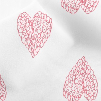 Ballpoint Pen Graffiti Heart Micro Fleece
