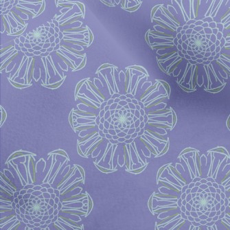 Delicate Lines Flowers Micro Fleece