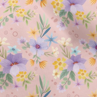Garden Blooming Flowers Micro Fleece