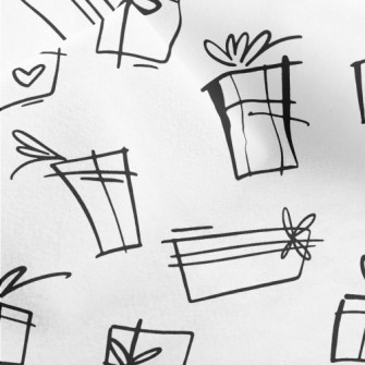 Hand Drawn Black And White Gif Micro Fleece