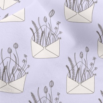 Vintage Floral Letter Micro Fleece