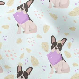 Cartoon Puppy Biting Pillow Micro Fleece