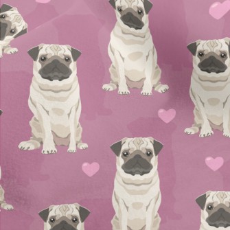 Hand Drawn Pug Micro Fleece