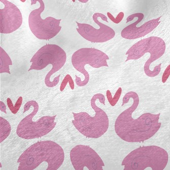 Romantic Cartoon Flamingo Minky