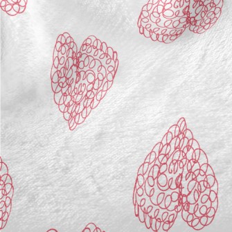 Ballpoint Pen Graffiti Heart Minky
