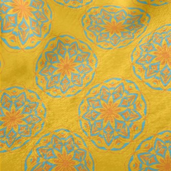 Blue And Yellow Contrast Print Minky
