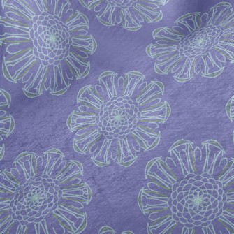 Delicate Lines Flowers Minky