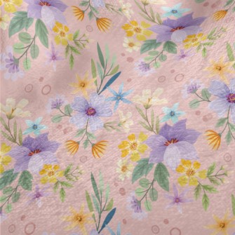 Garden Blooming Flowers Minky