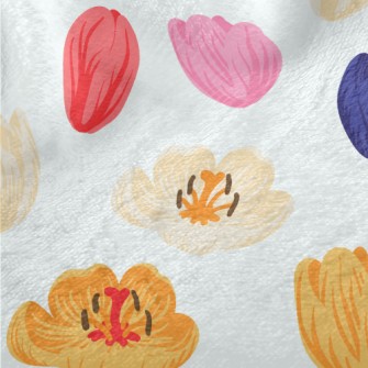 Spring Flowers In Full Bloom Minky