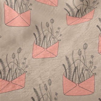 Love Letters And Flowers Minky