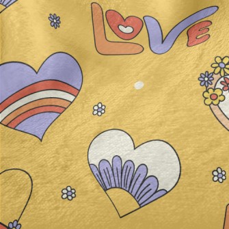 Retro Hippie Love Heart Minky